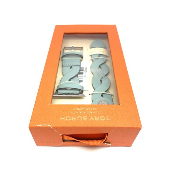 Tory Burch Apple Watch Band Case Size 38-45mm Braided Leather Strap TBS0111E - Picture 10 of 10